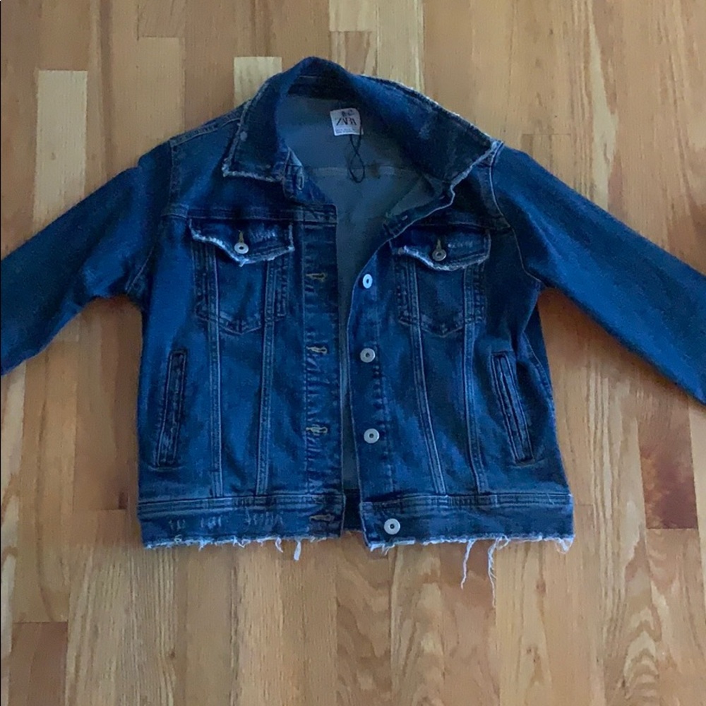 Zara Cropped Denim Jacket
